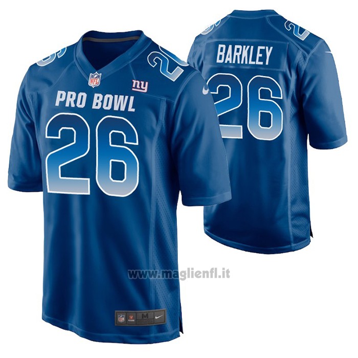 Maglia NFL Limited New York Giants Saquon Barkley 2019 Pro Bowl Blu